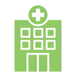 icon of a bright green hospital for HCi Bronze PLUS hospital cover » HCi